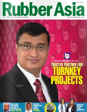 Prasanth Warrier on the Cover of Rubber Asia